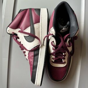 Men’s Nike Maroon and Black High-Top Sneakers